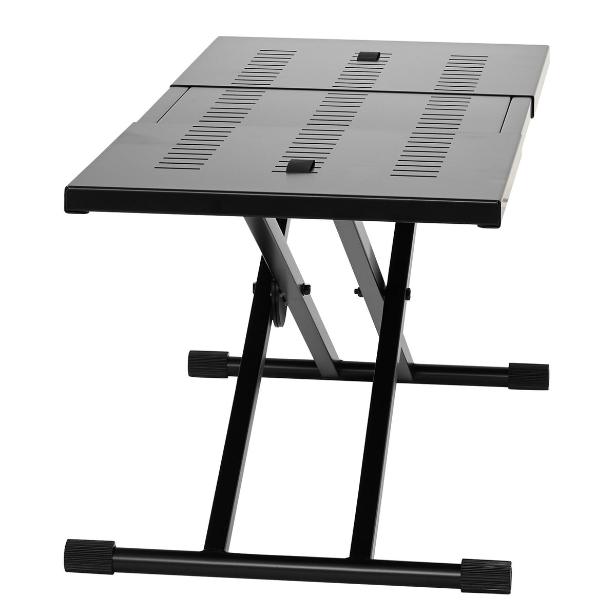 DJ Table Stand, (32"-43") X 18" Portable DJ Laptop And Controller Stand, Lightweight DJ Desk DJ Booth Adjustable Height DJ Stand, Foldable Double-X Keyboard Stand & Tabletop, Audio Mixer Stand
