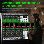Mixer Audio X1 con 4/6/8/10 Canali e 99 Effetti DSP – immagine 2