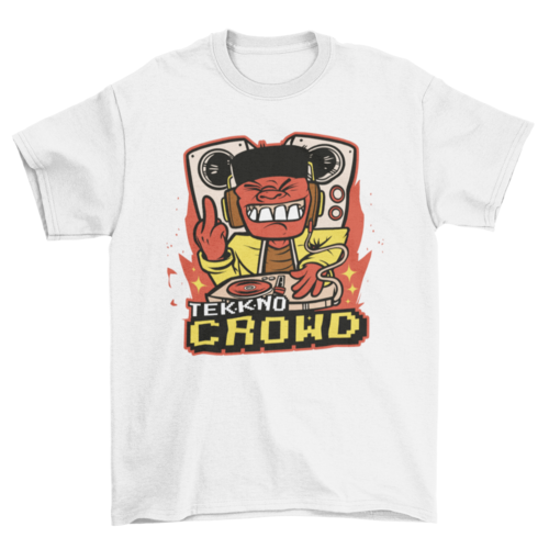 Party music dj cartoon t-shirt