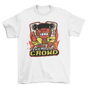 T-shirt DJ cartoon per feste e musica