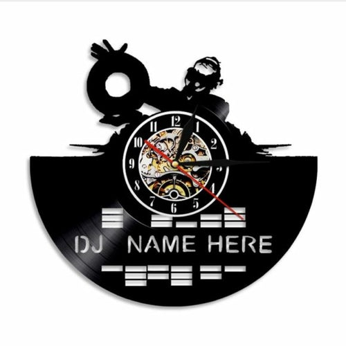 DJ HANDMADE VINYL RECORD WALL CLOCK FAN GIFT