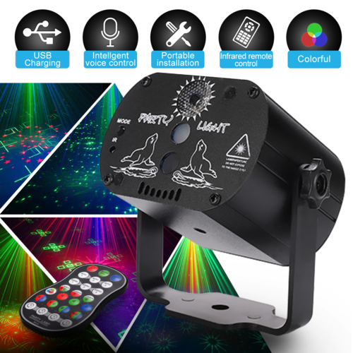 Mini proiettore laser LED RGB per discoteca e palco