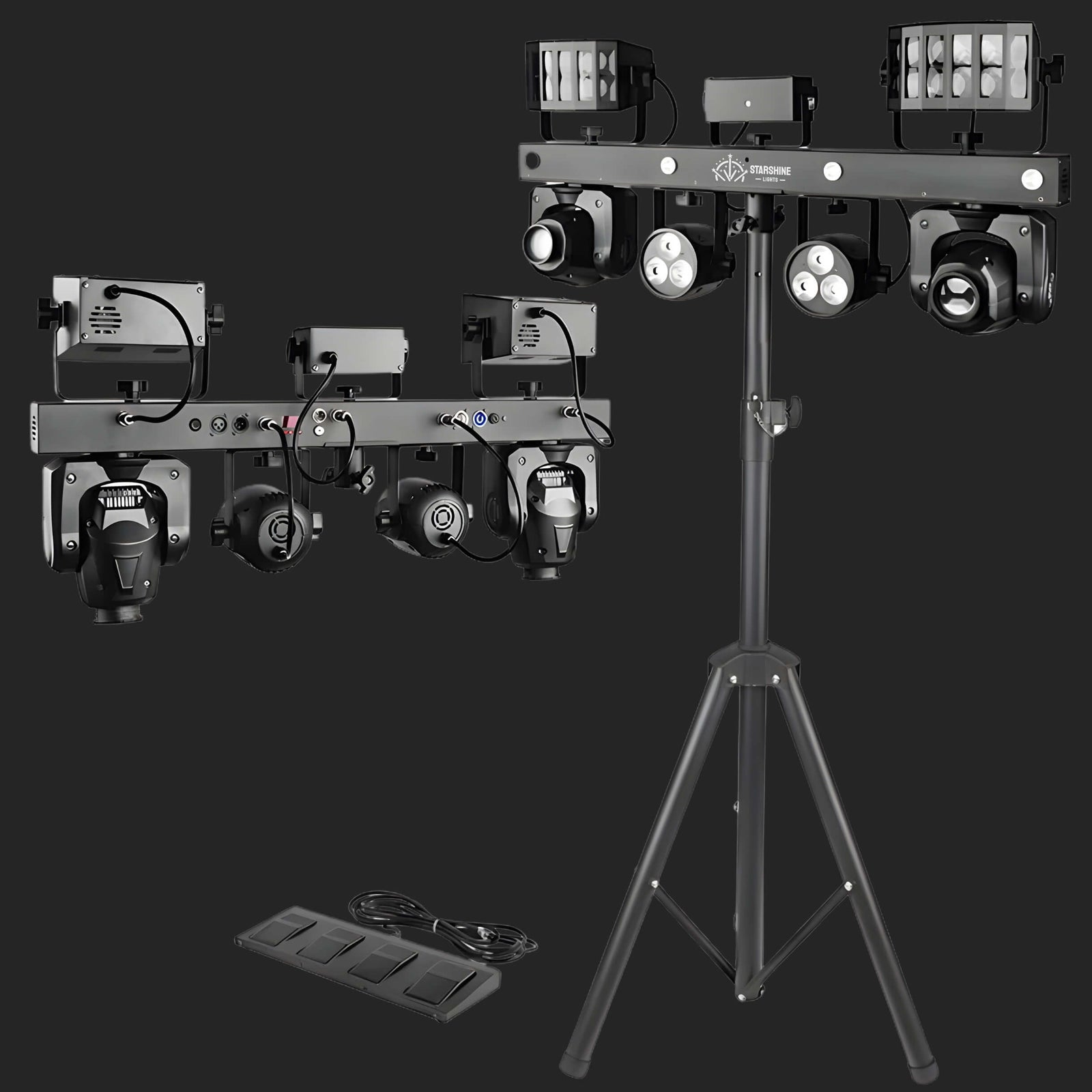 Sistema luci DJ X15 Gigbar 5-in-1 con teste mobili, laser e strobo
